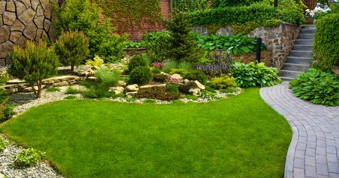 Home Repair 69 garden stone path grass growing 260nw 1932243626